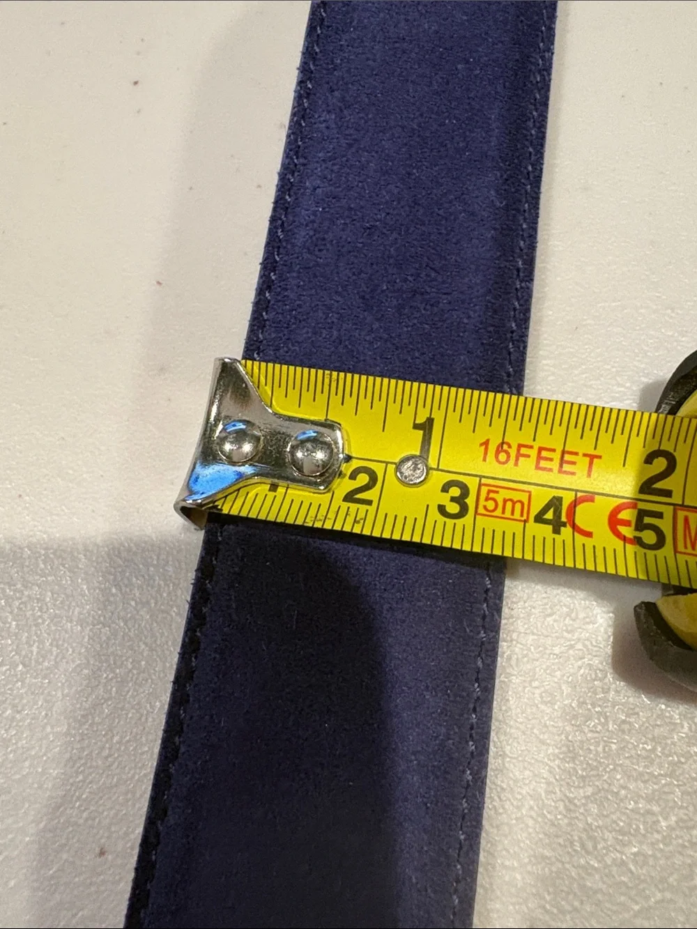 Salvatore Ferragamo - Men's Single Gancio Sude Belt. Navy Blue, Size 115 / US 40